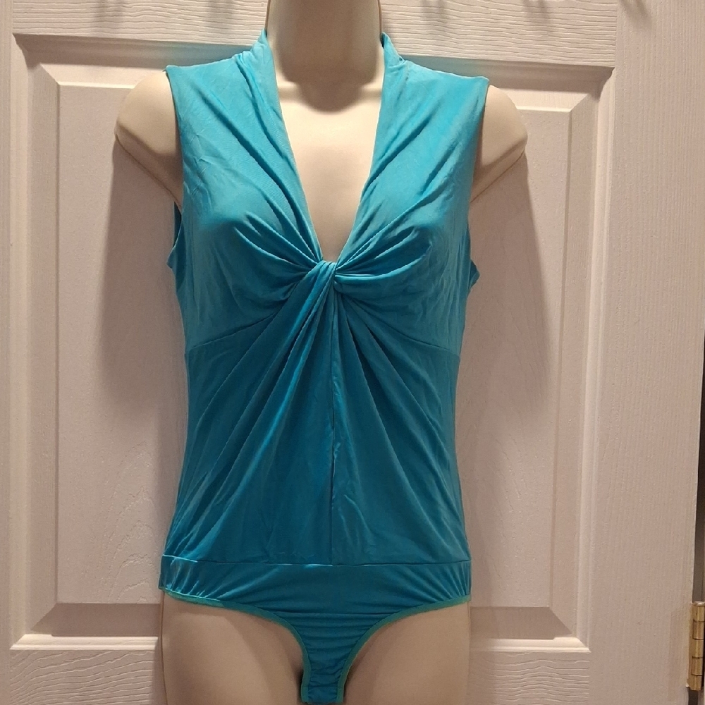 Turquoise Sleeveless Bodysuit
